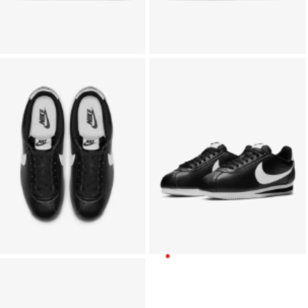 Nike Cortez Black W/White Swoosh